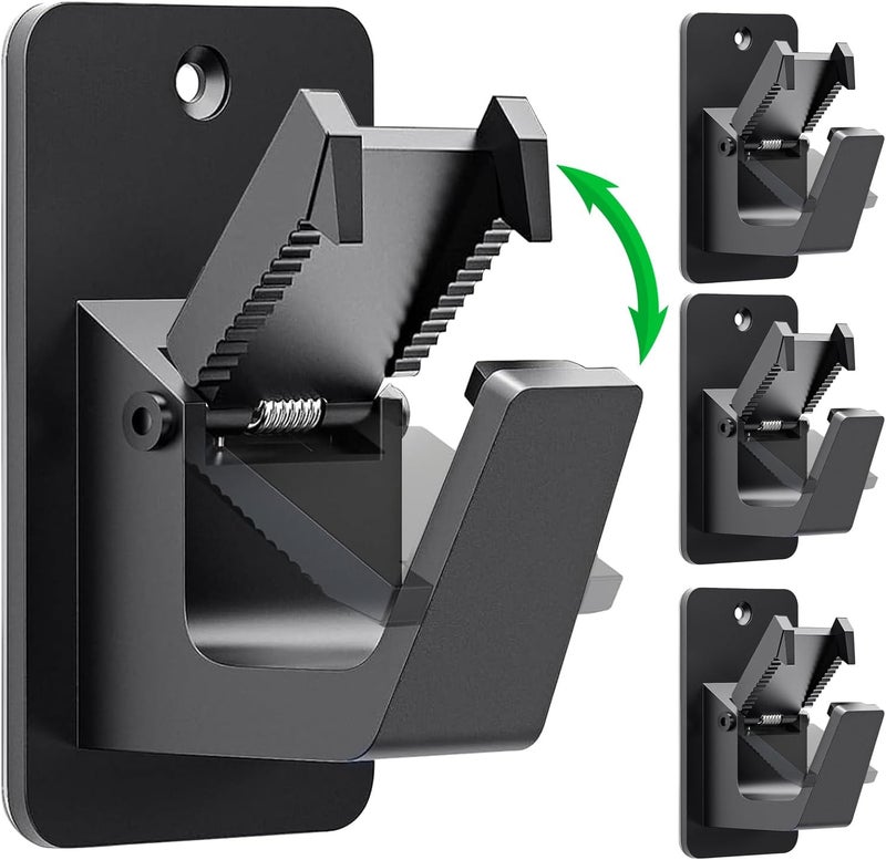ANABIUP 4Pcs Universal Curtain Rod Holders, Nail Free Hooks, Self Adhesive Curtain Rod Brackets Up to 30 LB, for Bathroom, Bedroom, Livingroom, Kitchen - Image 1