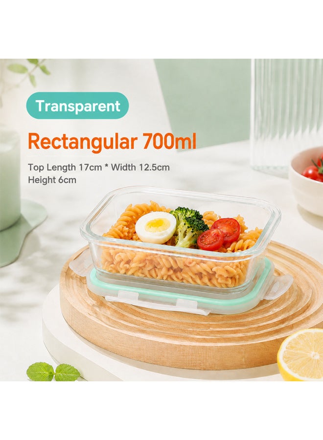 Transparent Glass Lunch Box Made Of High Borosilicate, Suitable For Both Hot And Cold Use, Keeps Food Fresh, Can Be Heated In A Microwave, Supports Procurement And Dropshipping