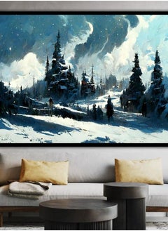 Generic Winter Landscape Canvas Art, Christmas Gift, Home Decor, Nature Artwork, Framed Ready to Hang  - Image 1