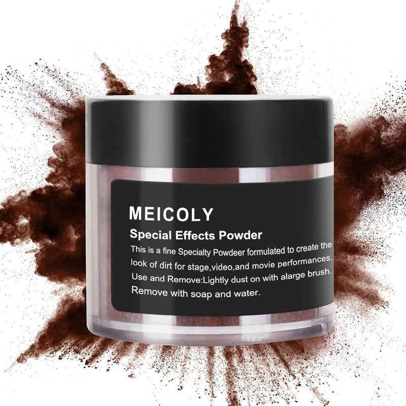 MEICOLY MEICOLY Brown Special Effects PowderUltrafine Loose Fake Dirt Powder for StageVideo and Movie PerformancesProfessional Special Effect Makeup Powder for Halloween SFX Makeup088Oz 