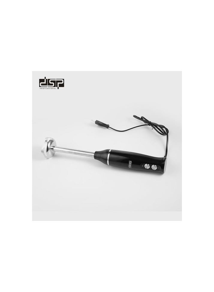 دي اس بي خلاط يدوي DSP 4 في 1، محرك نحاسي بقوة 500 وات، من الفولاذ المقاوم للصدأ، سرعتان - يتضمن مفرمة سعة 500 مل، وخفاقة، وكوب، KM1093 (أسود) - Image 3