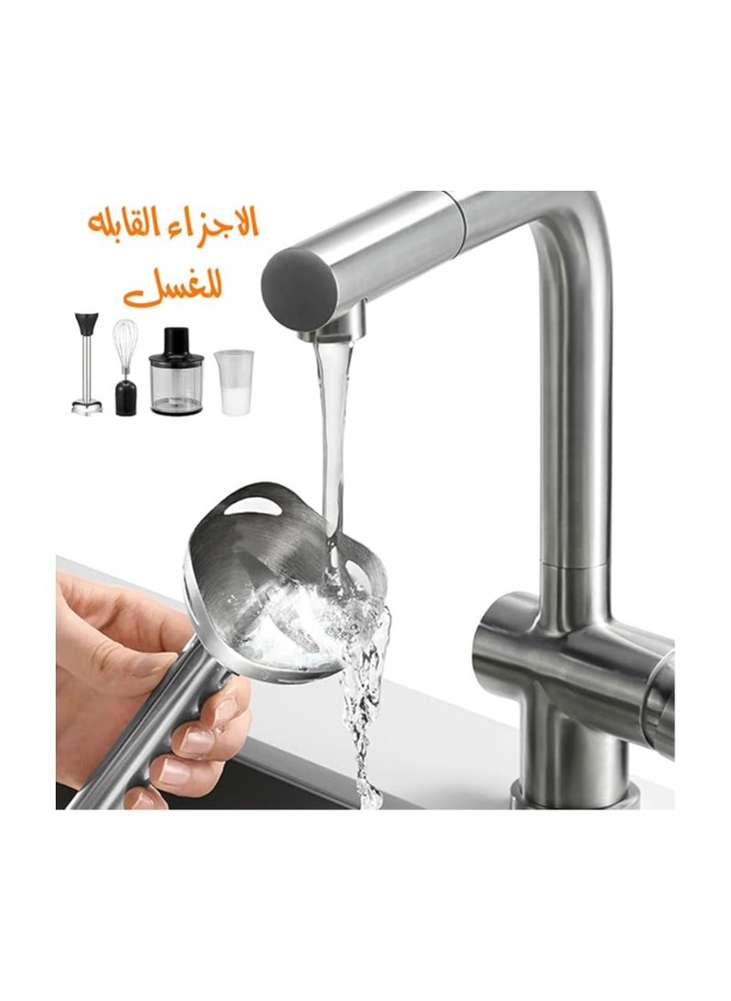 DSP Hand Blender 4-in-1, 500W Copper Motor, Stainless Steel, 2 Speeds - Includes 500ml Chopper, Whisk, and Cup, KM1093 (Black) - pzsku/ZB84B05C4C1AAB0E07E8DZ/45/_/1733213809/dcf06e9c-af3d-4b09-ad2e-8d45adc45632