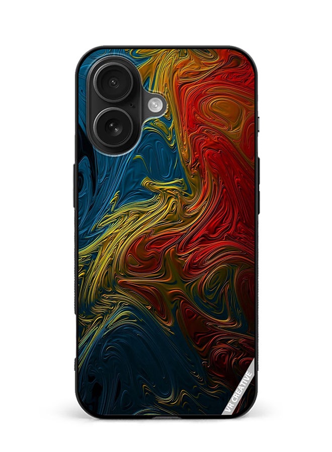 Protective Case Cover For Apple iPhone 16 Flower Design Multicolour