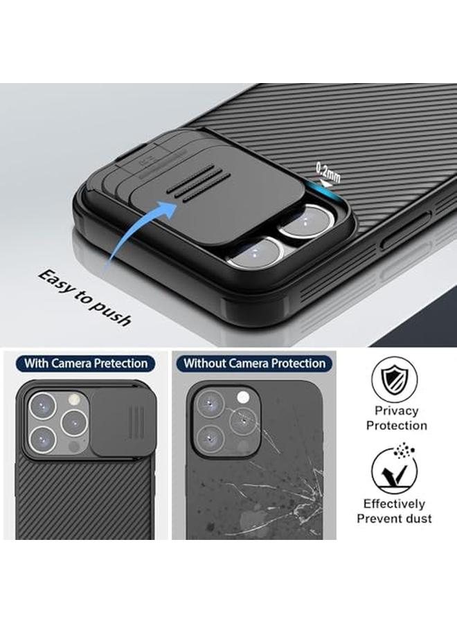 erorex Phone Case For Iphone 15 Pro Case With Camera Cover Compatible With Mag Safe Camshield Pro Magnetic 15 Pro 5G Car Mount Case Black  - Image 3