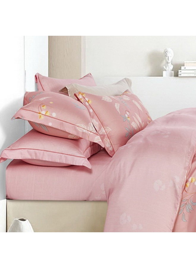 Ferrucci Pink Multicolor Print Duvet Set King, Double 6 Piece Set - Image 4
