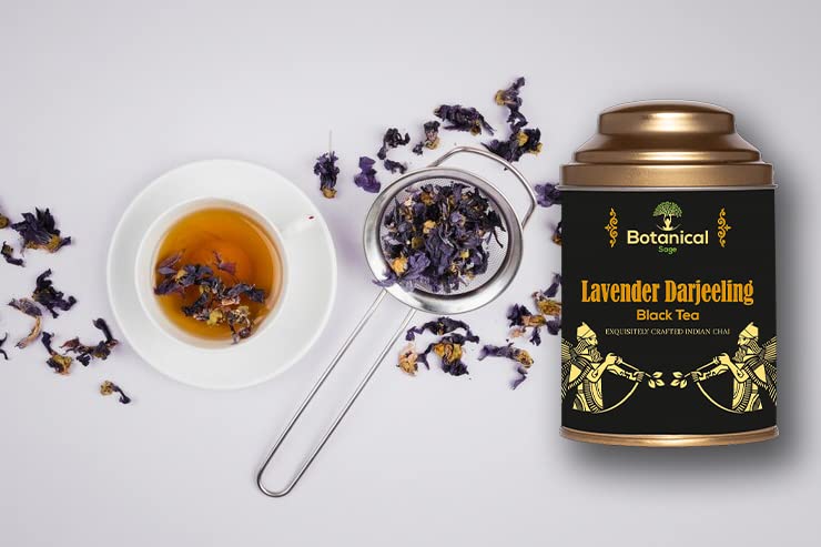 Botanical Sage- Lavender Darjeeling Black Tea 100g | Darjeeling Black Tea With French Lavender Buds | Selected | Luxury Tea - Image 3