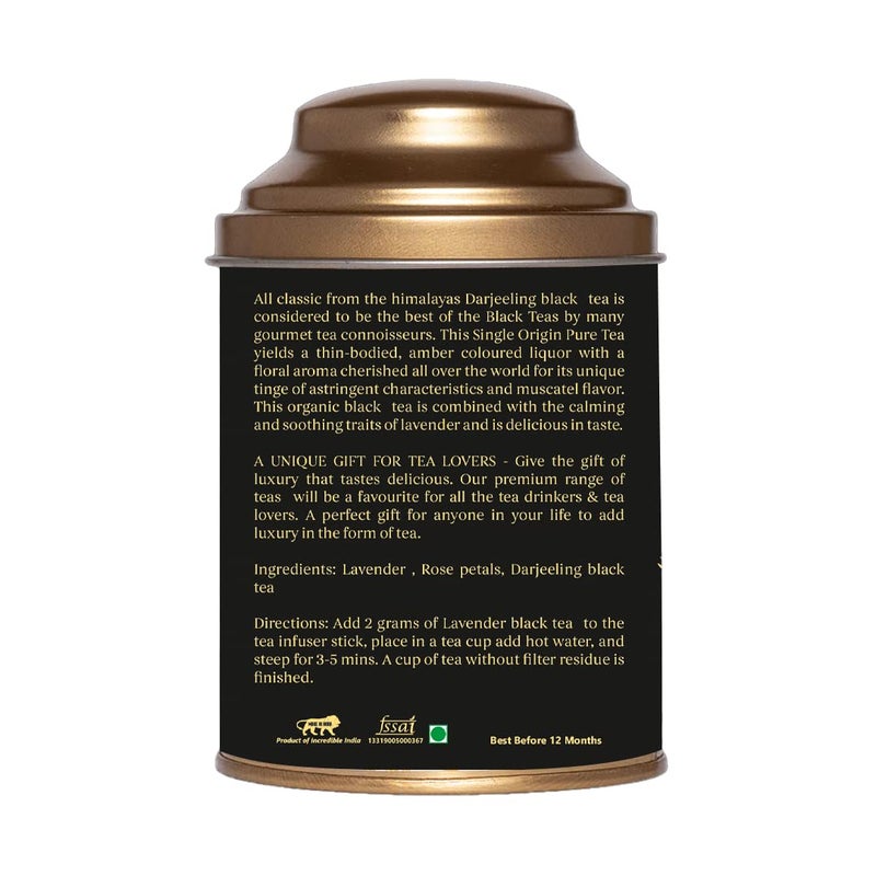 Botanical Sage- Lavender Darjeeling Black Tea 100g | Darjeeling Black Tea With French Lavender Buds | Selected | Luxury Tea - Image 2