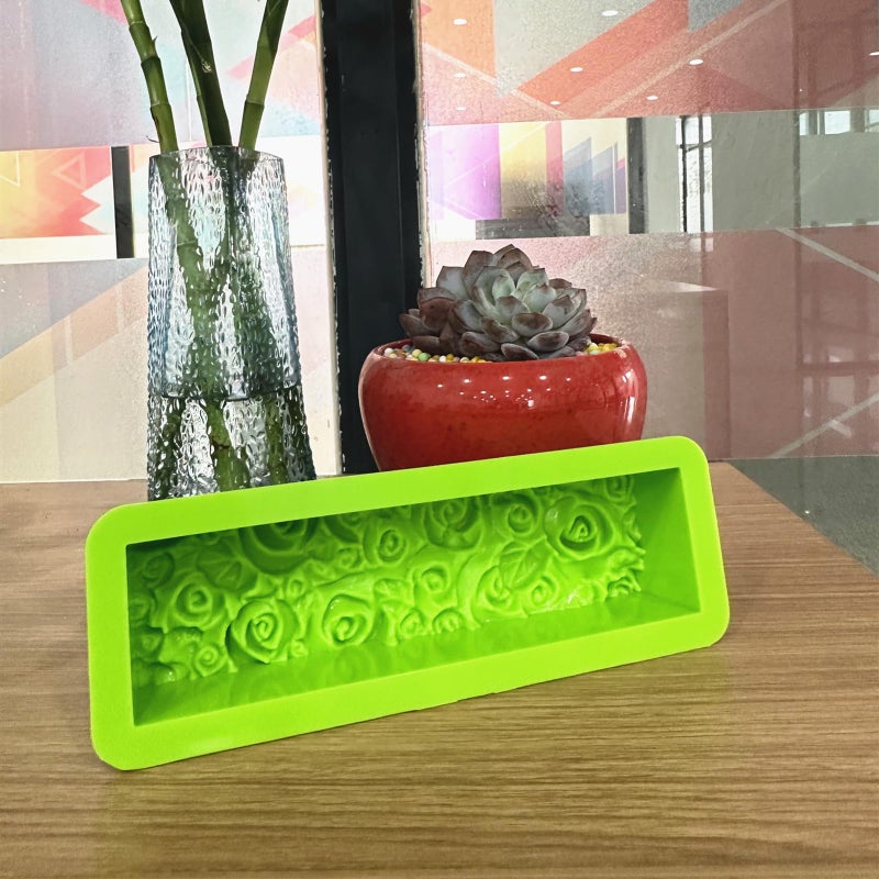DD-life 2 Pcs Flexible Rectangular Rose Soap Silicone Mold Flowers Craft Art Silicone Soap Mold Candle Making for Homemad Soap Crafts - Image 5