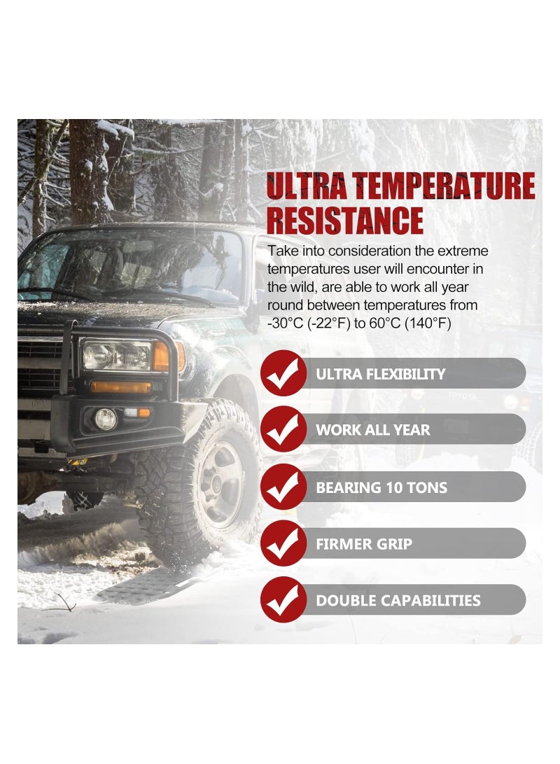 KASTWAVE Off-Road Board, Anti Sinking Plate Traction Boards with Jack Base, 1 Pair Recovery Tracks 4X4 car Truck Tire Traction Mat with Bag -Sand, Mud, Snow Ladder Ramps (Gray) - Image 3