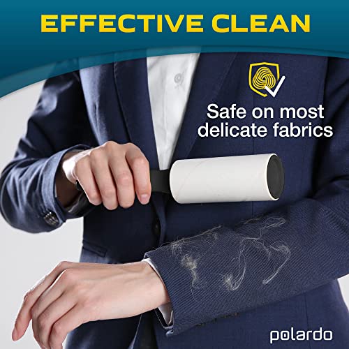 Polardo Lint Rollers 2 pcs, 900 Sticky Sheets, Extra 8 Spare Rollers/Hair Remover for Clothes, Furniture, Couch, Carpet, Dog Hair Remover, Cat Hair Remover, Animal Fur, Fuzz - Image 5