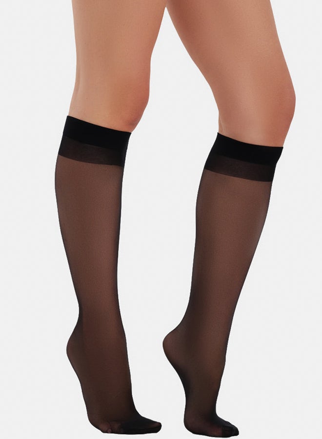 Carina Voile Knee High Socks - Image 1
