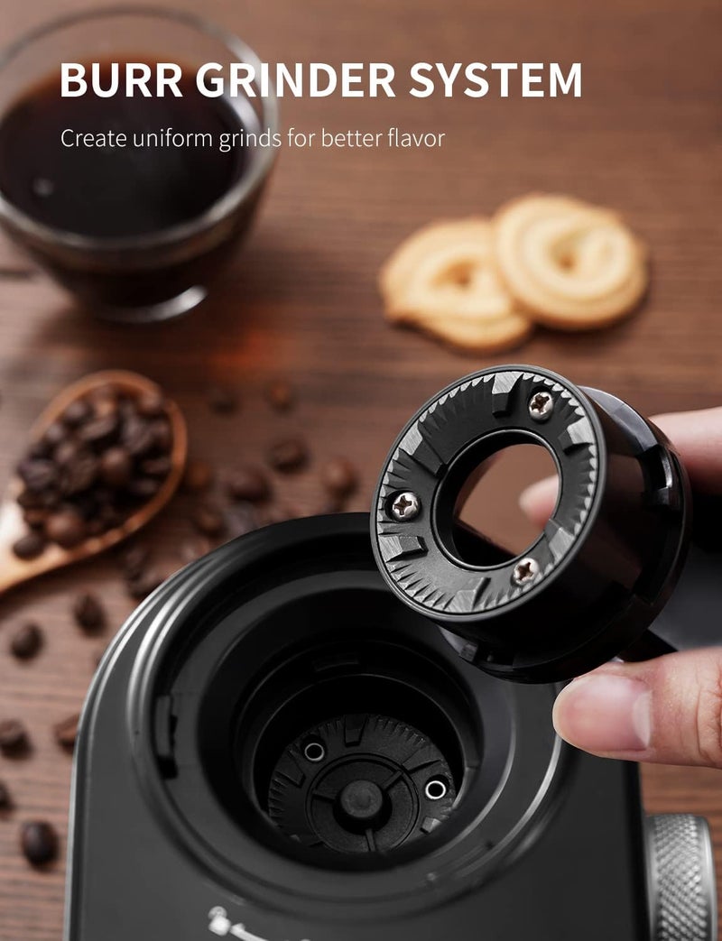 SHARDOR Burr Coffee Bean Grinder Electric, Adjustable Burr Mill with 16 Precise Grind Setting for 2-14 Cup, Silver - Image 3