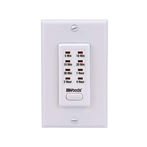 Woods 59724WD In-Wall 4-Hour Digital Countdown Timer ; White - Image 1