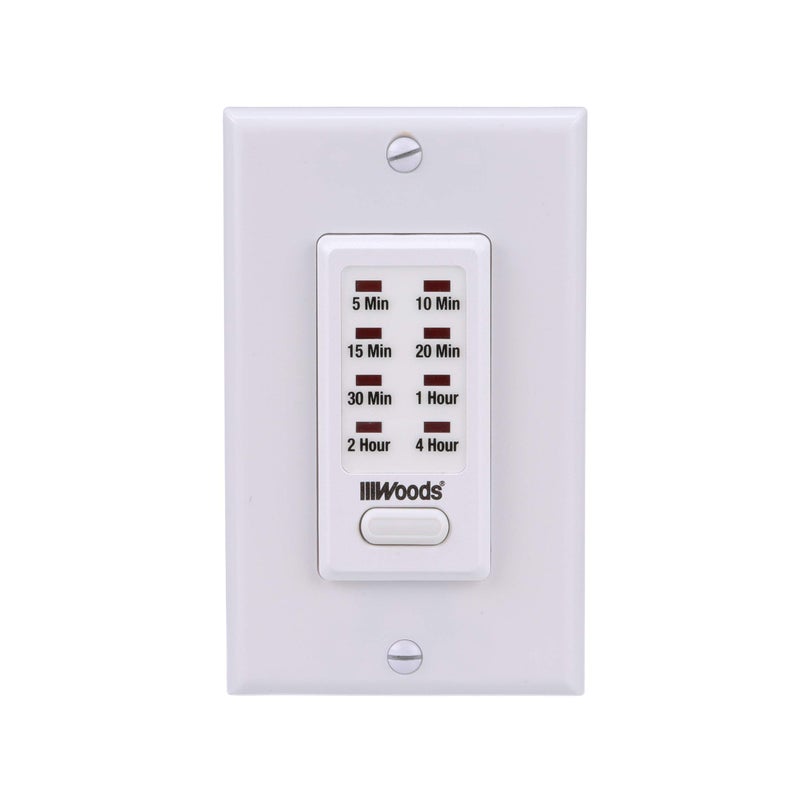 Woods 59724WD In-Wall 4-Hour Digital Countdown Timer ; White - Image 5