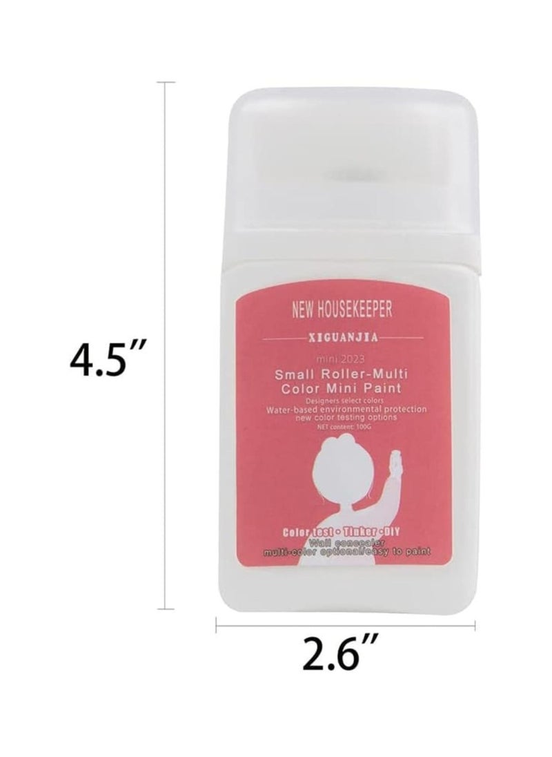 XIGUANJIA - Mini Wall Repair Roller Brush - DIY Renovation Spackle Roller with Latex Paint, Small Wall Patching Brush for Quick Fills, 100g White Repair Paste for Easy Touch-Ups - Image 1