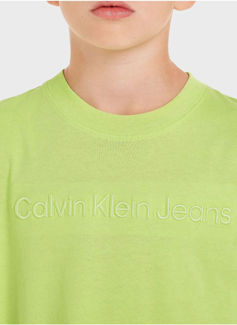 Calvin Klein Jeans Youth 3D Raised Embossed T-Shirt
