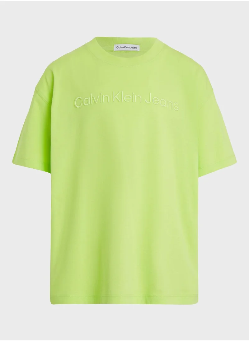 Calvin Klein Jeans Youth 3D Raised Embossed T-Shirt