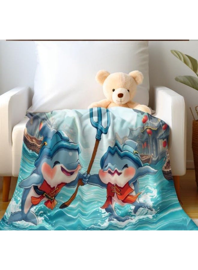 عام بطانية رقيقة من الفانيلا الكرتونية للأطفال أو الطلاب (دافئة ومريحة ومناسبة للنوم والألعاب) 100 سم * 150 سم - 107 - Image 3