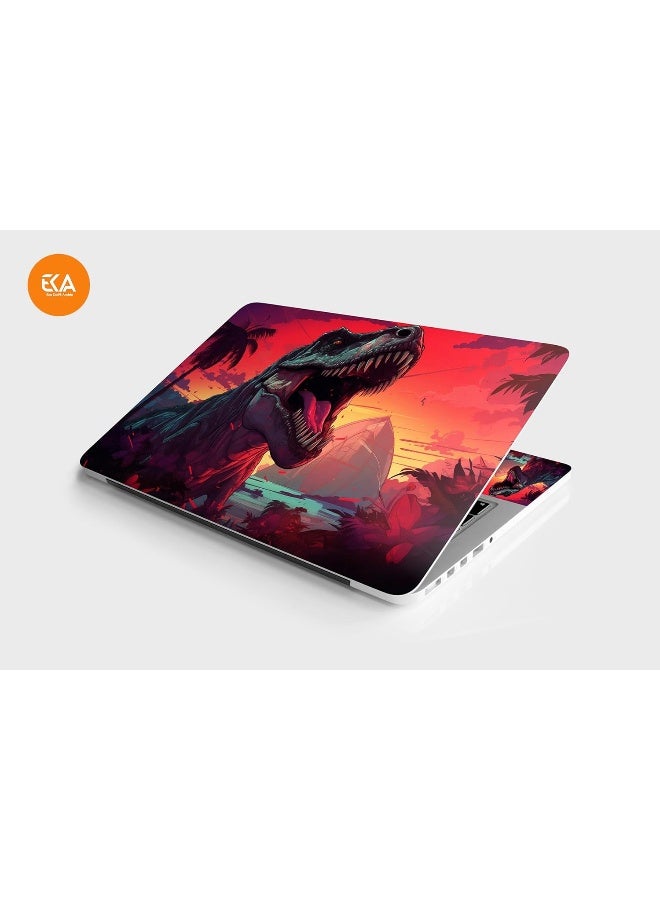 Dinosaur Digital Art, Laptop Skin Sticker Decal - Image 2