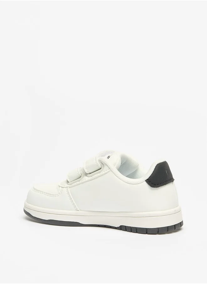 Disney Boys Mickey Mouse Print Sneakers with Hook and Loop Closure