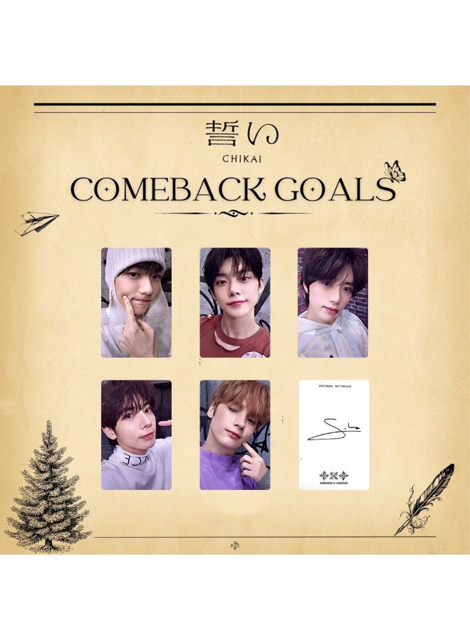 NIBEMINENT 5 Pcs Kpop TXT CHIKAI Lomo Cards Card For Fans Collection Gifts