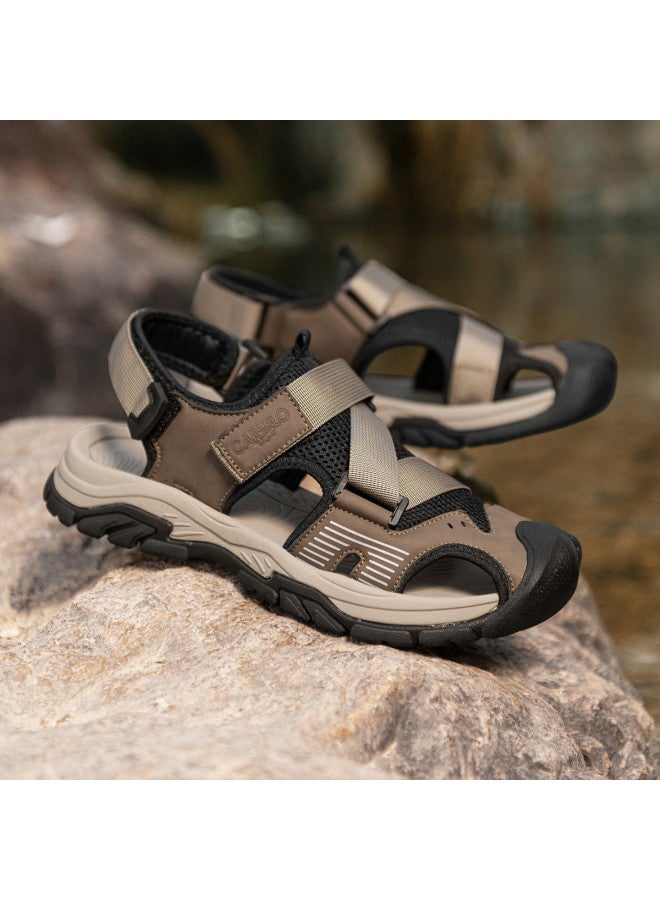 CARTELO Hot Item【amphibious】men's Summer Sandals, Breathable Mesh Water Shoes, Closed-toe Outdoor Sandals For Men - Image 3