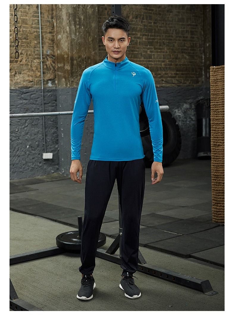 UTDOORWEAR - Men's Running Sports Quick Dry Clothes Fitness Leisure Half Pull Long Sleeve T-Shirt - Image 1
