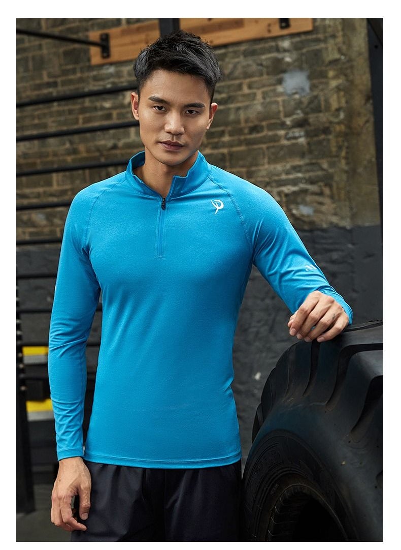 UTDOORWEAR - Men's Running Sports Quick Dry Clothes Fitness Leisure Half Pull Long Sleeve T-Shirt - Image 1