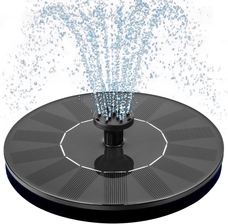 Mademax 1W Solar Bird Bath Fountain Pump, Solar Fountain, Free Standing Floating Solar Powered Water Fountain Pump for Bird Bath, Garden, Pond, Pool, Outdoor - Image 1