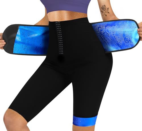 QZSH Sauna Pants for Women Sweat Slimming Legging High Waist Trainer Workout Body Shaper SuitTBH7006401M - Image 1