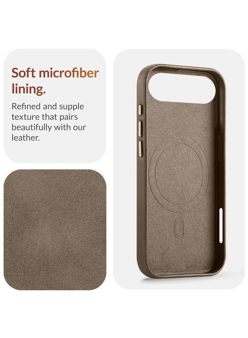 ELTRAZONE iPhone Air 5G 2025 Luxury Leather Magnetic Case | Original MagSafe Compatible Wireless Charging Cover | Shockproof Slim Protective Phone Case (MCMPMN) – Dark Brown - Image 2