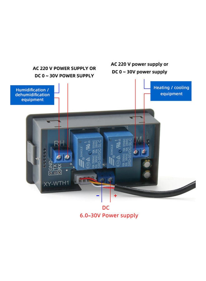 NIBEMINENT Digital Temperature Humidity Controller For Fridge Hatching Black - Image 5