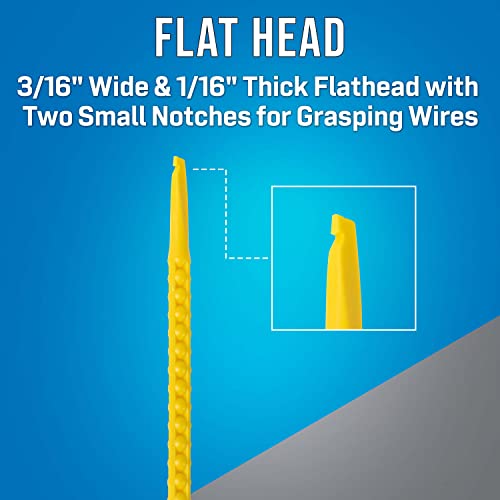 Jonard Tools JIC-22035NT/10 Yellow Nylon Probe Pick Spudger with L-Shaped Wire Hook, 7" Length (Pack of 10) - Image 3