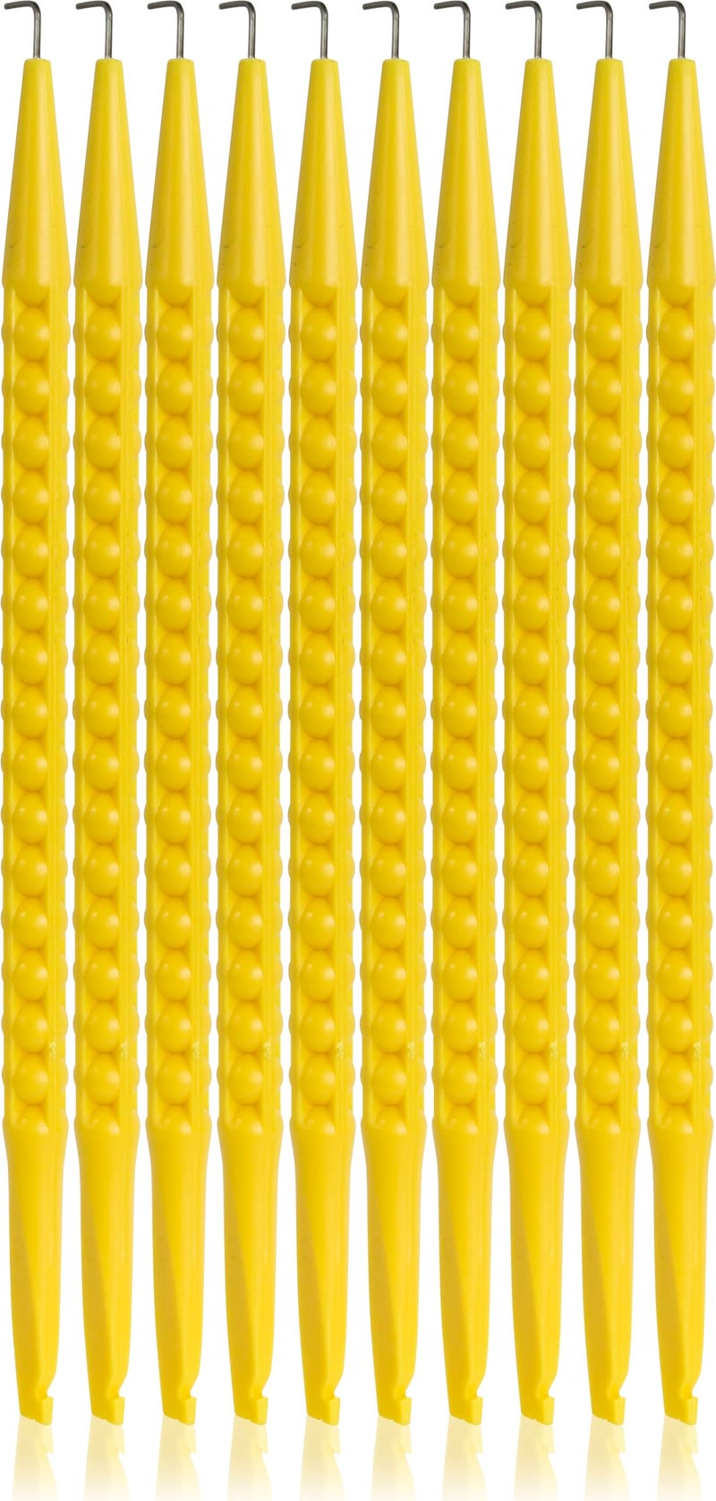 Jonard Tools JIC-22035NT/10 Yellow Nylon Probe Pick Spudger with L-Shaped Wire Hook, 7" Length (Pack of 10) - Image 1