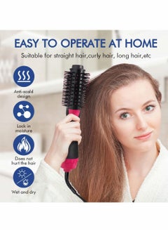 KASTWAVE Hair Dryer Brush Blow in One 4 1 Styler Volumizer for Women Negative Ion Hot Air with Clips Massage Comb and Storage Bag Fast Drying Straightening Curling  - Image 5