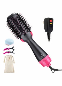 KASTWAVE Hair Dryer Brush Blow in One 4 1 Styler Volumizer for Women Negative Ion Hot Air with Clips Massage Comb and Storage Bag Fast Drying Straightening Curling  - Image 1