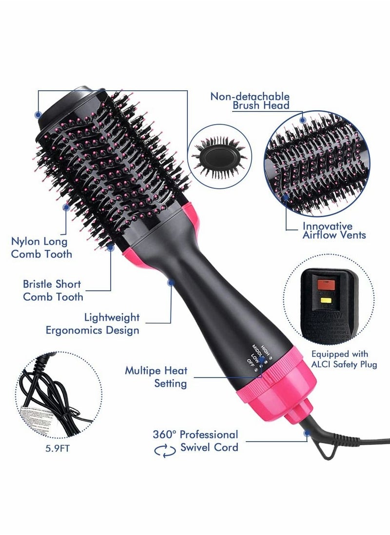 KASTWAVE Hair Dryer Brush Blow in One 4 1 Styler Volumizer for Women Negative Ion Hot Air with Clips Massage Comb and Storage Bag Fast Drying Straightening Curling  - Image 4