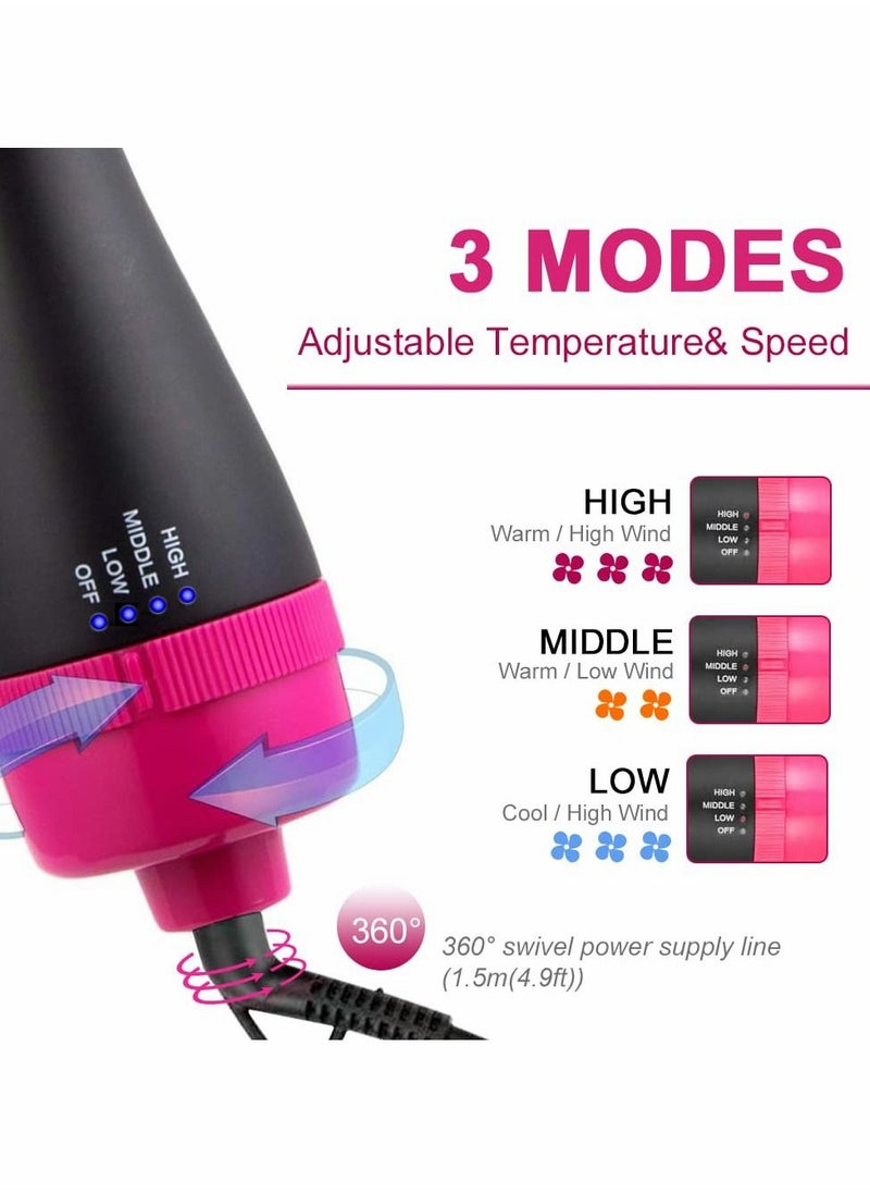 KASTWAVE Hair Dryer Brush Blow in One 4 1 Styler Volumizer for Women Negative Ion Hot Air with Clips Massage Comb and Storage Bag Fast Drying Straightening Curling  - Image 3