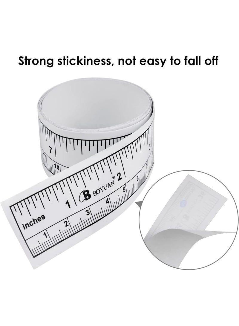 Cobest 20 Pcs Self-Adhesive Tape Measure, Workbench Ruler, Waterproof, Dual Scale Fish Measuring Tape, 36 Inches 90 cm - Image 2