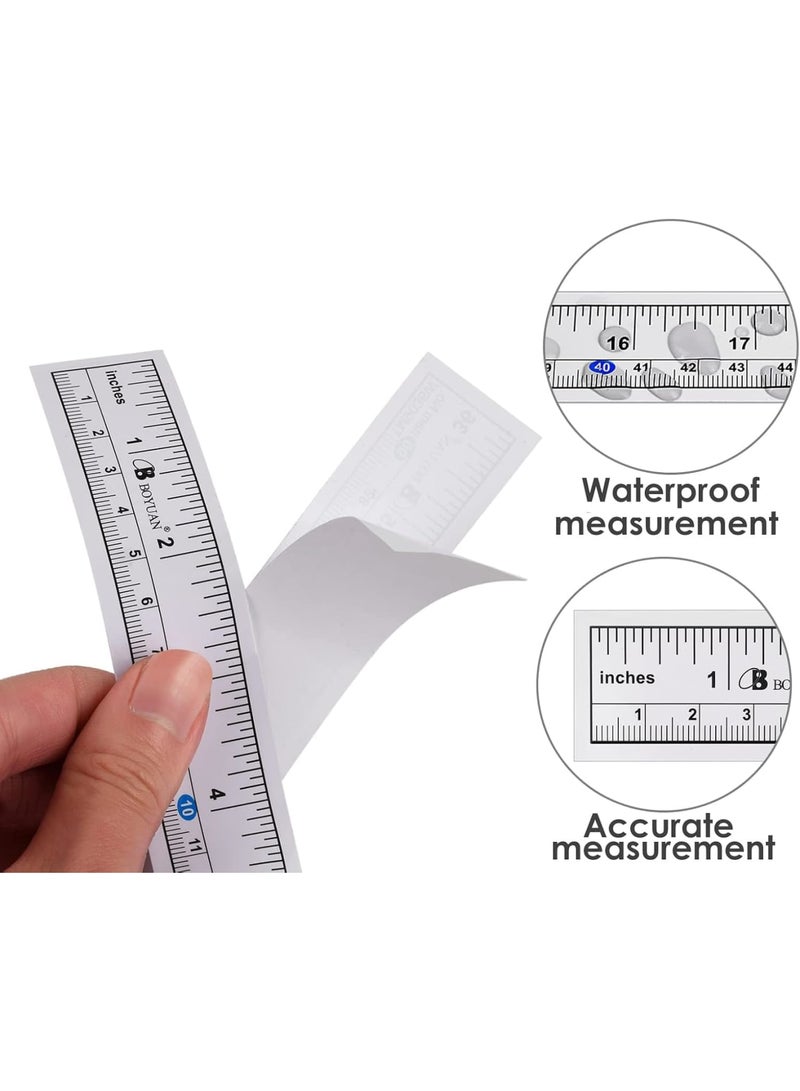 Cobest 20 Pcs Self-Adhesive Tape Measure, Workbench Ruler, Waterproof, Dual Scale Fish Measuring Tape, 36 Inches 90 cm - Image 3