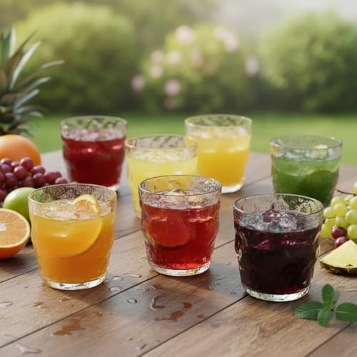 Ash  Roh Ash & Roh® 300 ML Glacier Cup, Frosted Wine Glass Water Cup,for Home Office &Bar Scotch, Cocktails Juice Drinking (Pack of 8) - Image 1