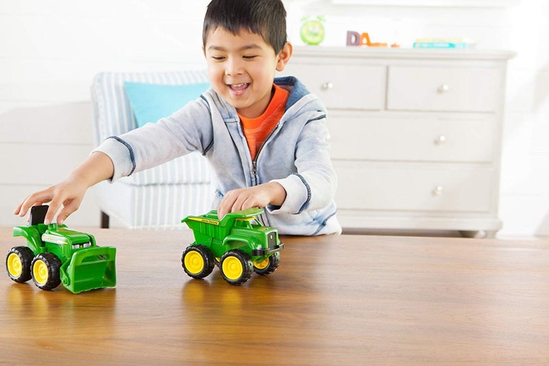 TOMY John Deere Vehicle Set - Includes Dump Truck Toy and Tractor Toy with Loader - Kids Outdoor Toys - Kids Construction and Sandbox Toys - 6 Inches - 2 Count - Ages 18 Months and Up - Image 4