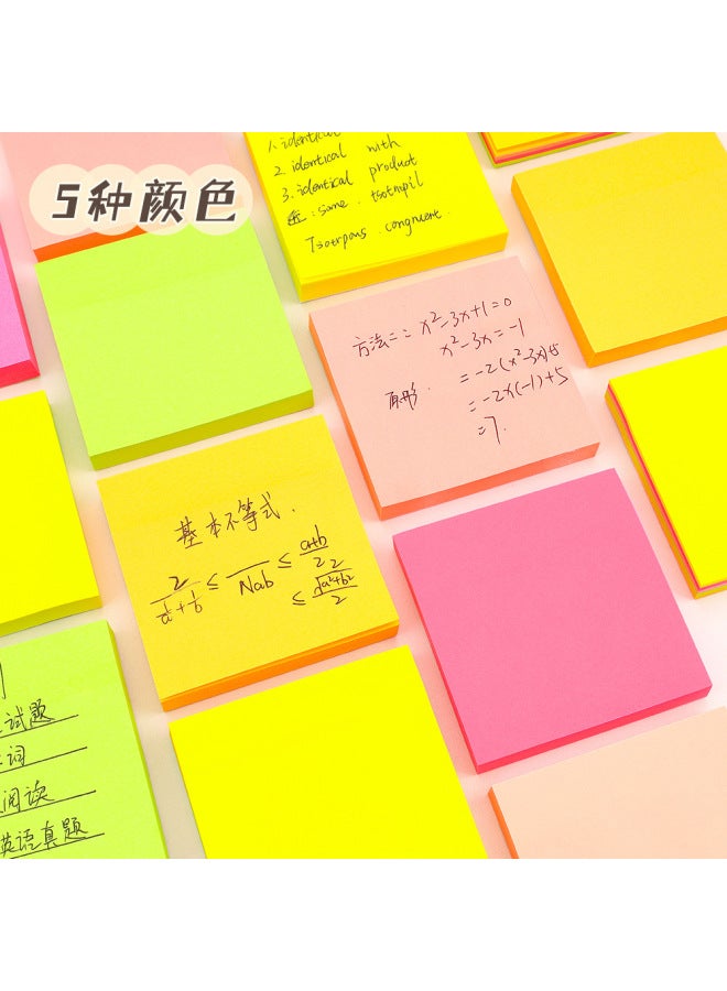 HELPS Fluorescent Color Sticky Notes Creative Simple Tearable Color Note Pad Office Stationery Note Paper - Image 4