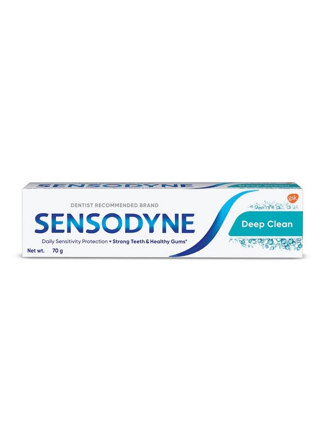 Sensodyne Deep Clean 70G Toothpaste, Sensitive Tooth Paste For Advanced Cleaning And Lasting Freshness  - Image 1