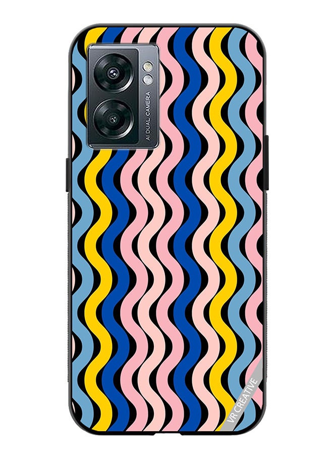 VR CREATIVE Protective Case Cover For OnePlus Nord N300 Retro Vintage Waves Groove Design Multicolour - Image 1
