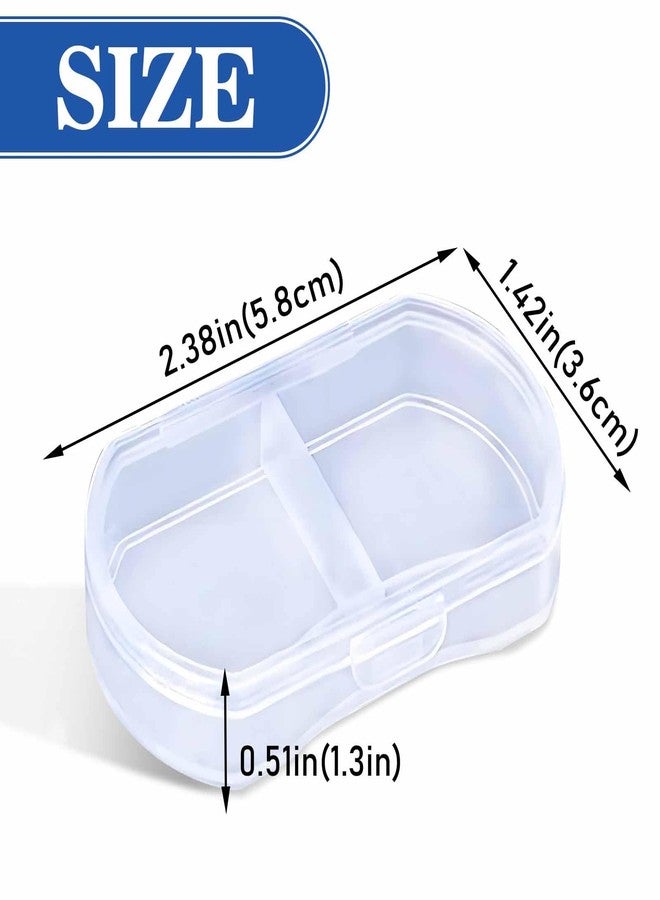 INVODA 8PCS Pill Case Organizer Pocket Small Pill Holder, Daily AM & PM containers, Medicine Holder, Ideal for Medication, Vitamin, Supplement, Perfect for Travel, Ideal for Purse (White) - Image 2