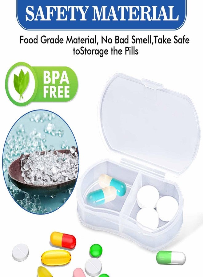 INVODA 8PCS Pill Case Organizer Pocket Small Pill Holder, Daily AM & PM containers, Medicine Holder, Ideal for Medication, Vitamin, Supplement, Perfect for Travel, Ideal for Purse (White) - Image 3