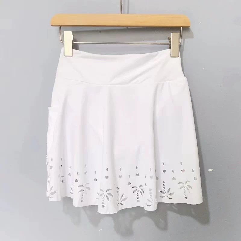 Amber single, fat MM plus size women's swimming skirt sunscreen quick-drying skirt conservative skirt built-in triangle swimming trunks - Image 2