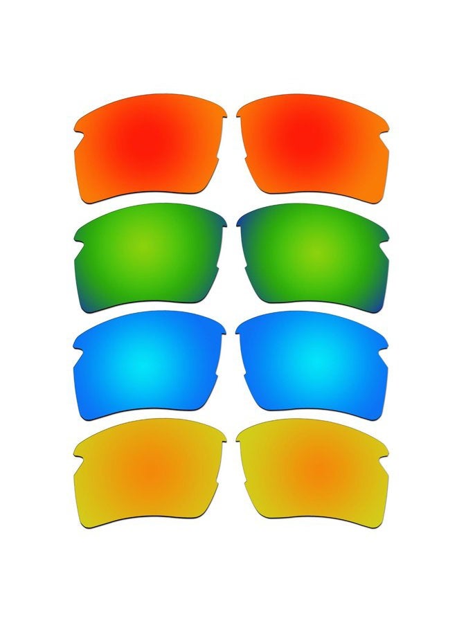 ACOMPATIBLE 4 Pair Replacement Polarized Lenses for Oakley Flak 2.0 XL Sunglasses Pack P5 - Image 1