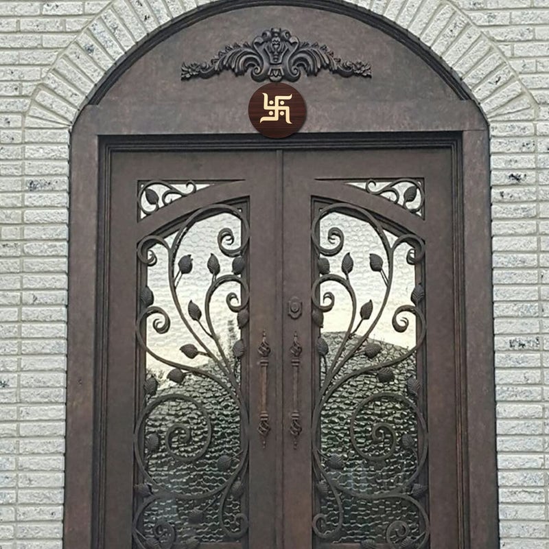 DULI حلم كاتشر - فن الجدار الهندي التقليدي لحلم كاتشر لغرف النوم، جدار المنزل، تصميم معلق، ارتفاع 75 سم (أزرق)، معدن، ريش حلم كاتشر (MDF_Hanging-Swastik) - Image 3